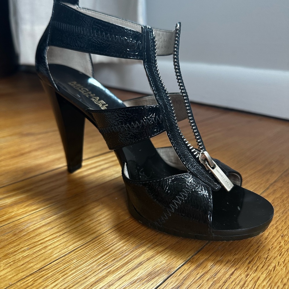 Elegant Black High Heel Sandals